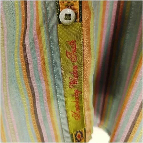Robert Graham Long Sleeve Casual Shirt S Button-Up Collared Striped Cotton - Picture 6 of 8
